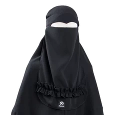 Cadar Anak Niqab Bandara Eagle Eyes Polos Wolfis Hitam