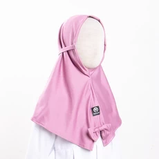 Kerudung Jilbab Anak Bayi Balita 0 1 2 3 Tahun Polos Murah Grosir Pink