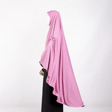 Hijab Instan 2 in 1 Inner Ciput Polos Syari Jumbo Terbaru Dusty Pink