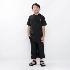 Koko Anak Polos Set Kurta dan Celana Terbaru Navy