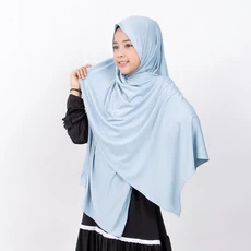 Hijab Pashmina Anak Polos Murah Premium Biru Telur Asin