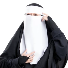 Cadar Niqab Bandana Polos Wollycrepe Putih
