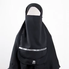 Niqab Cadar Anak Polos Syari Hitam Wolfis Tidak Gerah