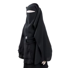 Cadar Anak Niqab Bandana Yaman Polos Wolfis Hitam