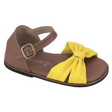 Sepatu Sendal Anak Perempuan Coklat Kuning