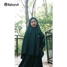 Gamis Anak Warna Hitam Santri Umur 10 Tahun