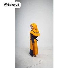 Gamis Anak Warna Navy Niqab Dropship