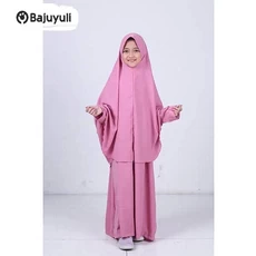 Gamis Anak Bahan Moscrepe SMP Umur 9 Tahun