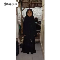 Gamis Anak Kombinasi Kotak TPQ Umur 8 Tahun