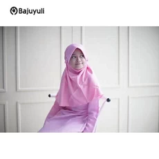 Gamis Anak Warna Hijau Botol Niqab Remaja