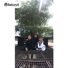 Gamis Anak Warna Hitam Pesantren Umur 7 Tahun