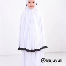 Gamis Anak Warna Hijau Botol Niqab Umur 9 Tahun