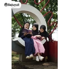 Gamis Anak Warna Navy TPA Umur 10 Tahun