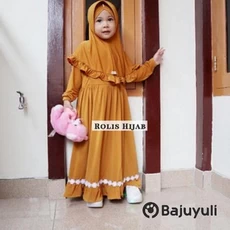 Gamis Putih Anak Perempuan Niqab Umur 7 Tahun