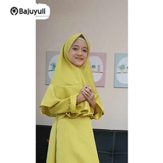 Jilbab Anak Syari Lebaran Umur 10 Tahun