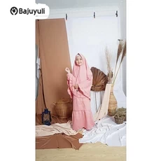 Gamis Anak Warna Hijau Botol MTS ABG