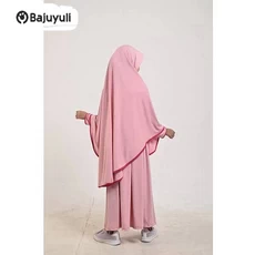 Gamis Anak Bahan Moscrepe Niqab Umur 10 Tahun