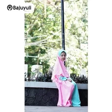 Jilbab Anak Syari Polos Umur 9 Tahun