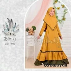 Gamis Anak Kombinasi 2 Warna Murah Ecer