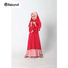 Gamis Anak Warna Navy Seragam Ecer