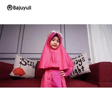 Gamis Anak Warna Putih Cadar Umur 13 Tahun