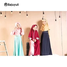 Gamis Anak Warna Navy Niqab Anak Tanggung