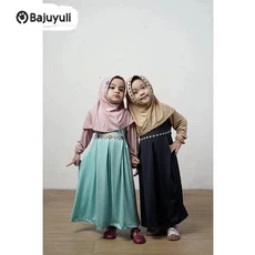 Gamis Anak Kombinasi Kotak SD Tanggung