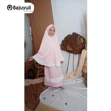 Gamis Anak Hijau Botol SMP Umur 5 Tahun