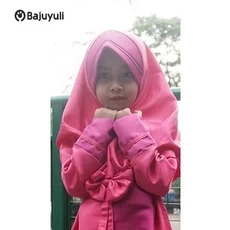 Gamis Anak Hijau Botol Murah Ecer