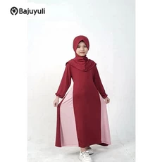 Gamis Anak Warna Putih Santri Dropship