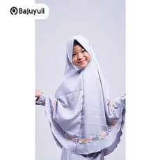Gamis Putih Anak Perempuan Polos Umur 9 Tahun