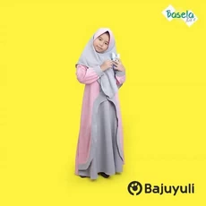 Gamis Susun Anak Warna Hitam Remaja