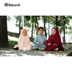 Gamis Anak Warna Hijau Botol Niqab Umur 10 Tahun