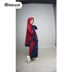 Gamis Anak Warna Hitam TPA Umur 12 Tahun