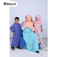 Gamis Putih Anak Perempuan Polos Umur 10 Tahun