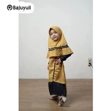 Baju Gamis Hitam Anak Cadar Anak Tanggung
