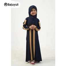 Gamis Anak Warna Putih Niqab Tanggung