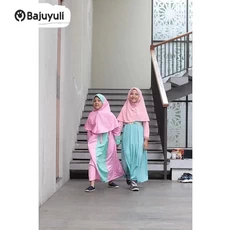 Gamis Anak Kombinasi Kotak MTS Anak Tanggung