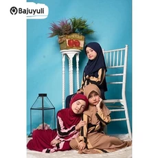 Gamis Anak Warna Hijau Botol TPQ Anak Tanggung