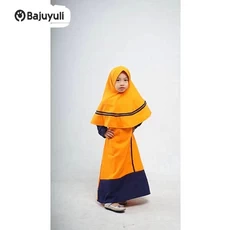 Gamis Anak Bahan Moscrepe SD Umur 10 Tahun