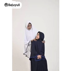 Gamis Anak Warna Navy Santri Umur 11 Tahun