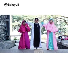 Gamis Anak Hijau Botol Murah Umur 11 Tahun