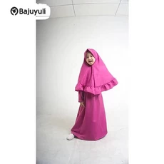 Gamis Anak Warna Hijau Botol Murah Umur 8 Tahun