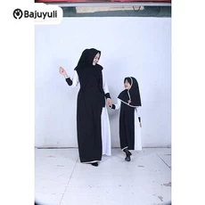 Gamis Anak Kombinasi 2 Warna Seragam Dropship