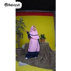 Gamis Anak Putih Niqab Umur 8 Tahun