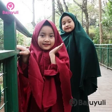 Gamis Anak Warna Hitam Seragam Umur 6 Tahun