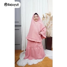 Gamis Anak Hijau Botol SD ABG