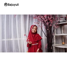 Gamis Anak Putih Murah Niqab Umur 5 Tahun