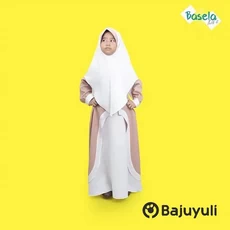 Gamis Anak Kombinasi 2 Warna Murah Umur 6 Tahun