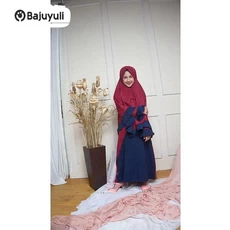 Gamis Anak Warna Hijau Botol TPA Remaja